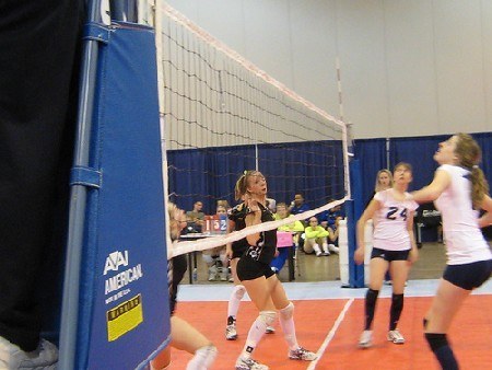 Volleyball net height example for women