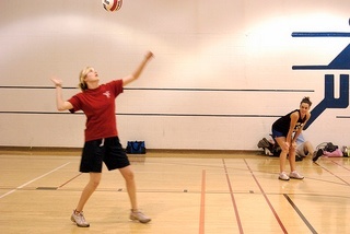 Serving A Volleyball